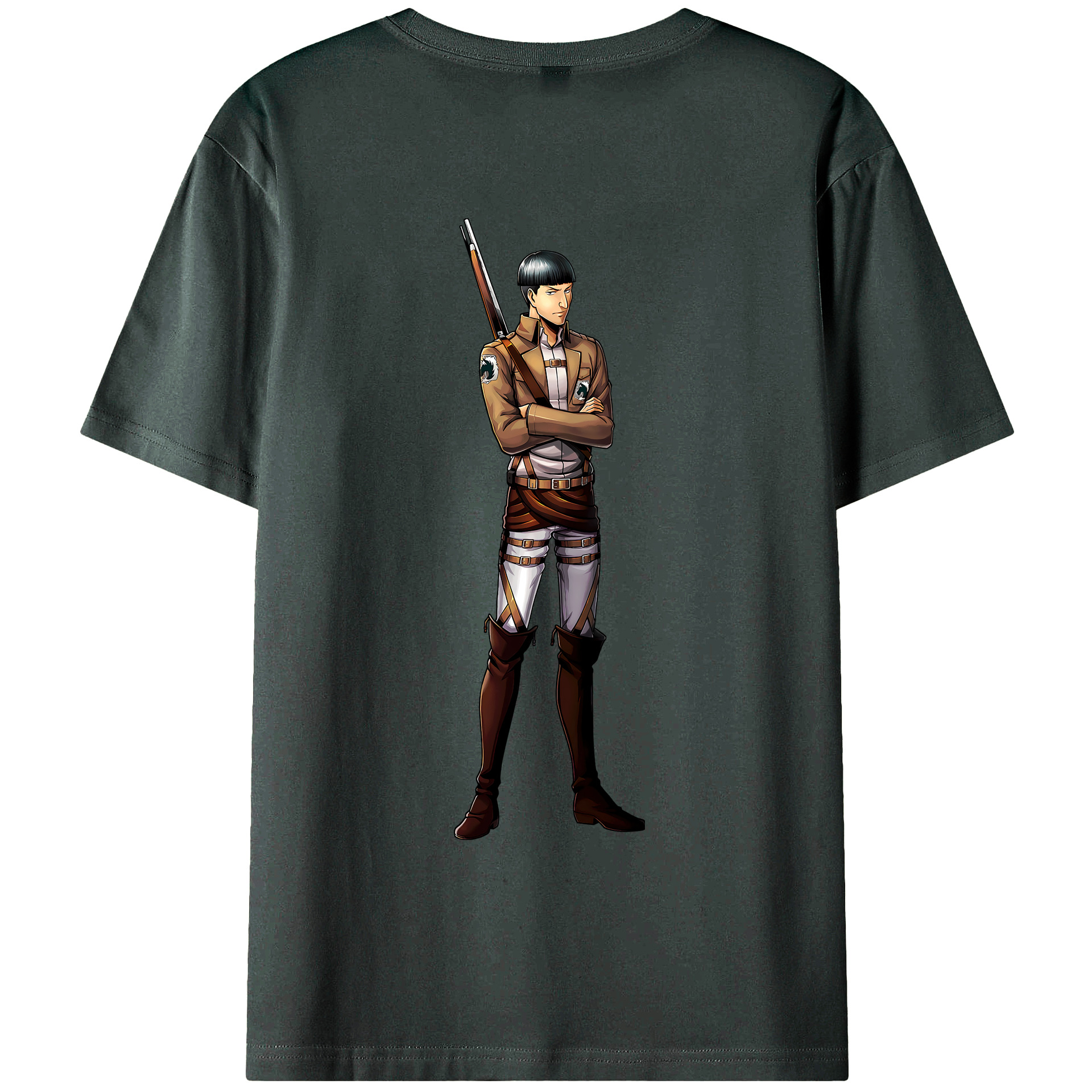 （画像用） 進撃の巨人 Attack on Titan 綿100％ メンズ半袖Tシャツ（バックプリント） 通気性